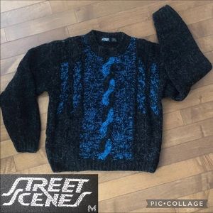 Vintage 80-90s street scenes men’s sweater